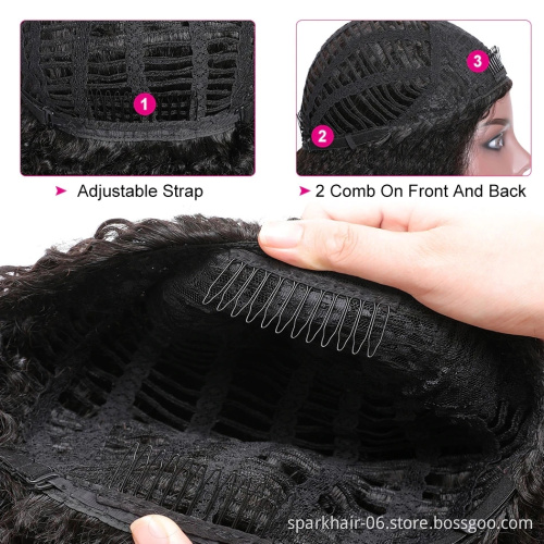 Wholesale Headband Wig Human Hair For Black Women,Remy Human Hair Headband Wig,Human Hair deep wave Headband Wi